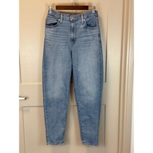 Levi's High Waisted Mom Jeans Size 29 WaterLess Light Wash Distressed